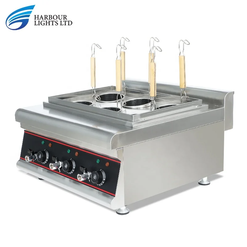 Commercial Electric Pasta Cooker Kitchen Equipment Boiling Stove Professional Counter Top Noodle Cooking Machine With 6 Baskets