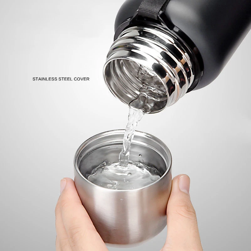 Water Bottle Custom Double Wall Insulated Stainless Steel Metal Vacuum Thermal Flask 1000ml Portable Thermos With Handles