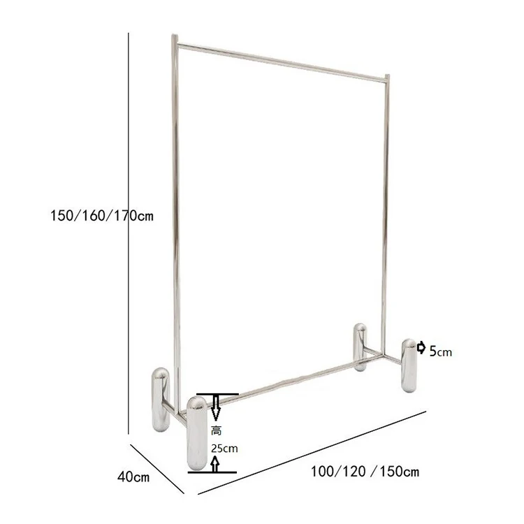 Wholesale Clothing Store Boutique Wedding Dress Display Stand Wall mounted display rack Indoor Floor Clothing Display Rack