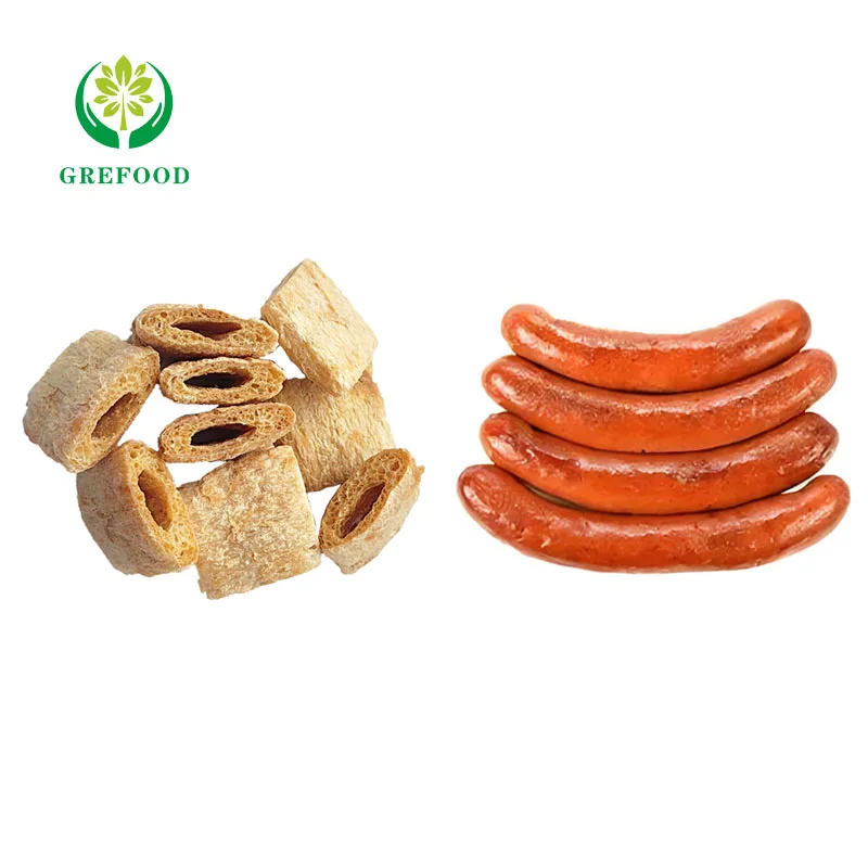 High Quality Artificial Meat 55% ~ 68% Soya Products Textured Vegetable Protein Green Vegetarian Food TVP for Vegan Sausage