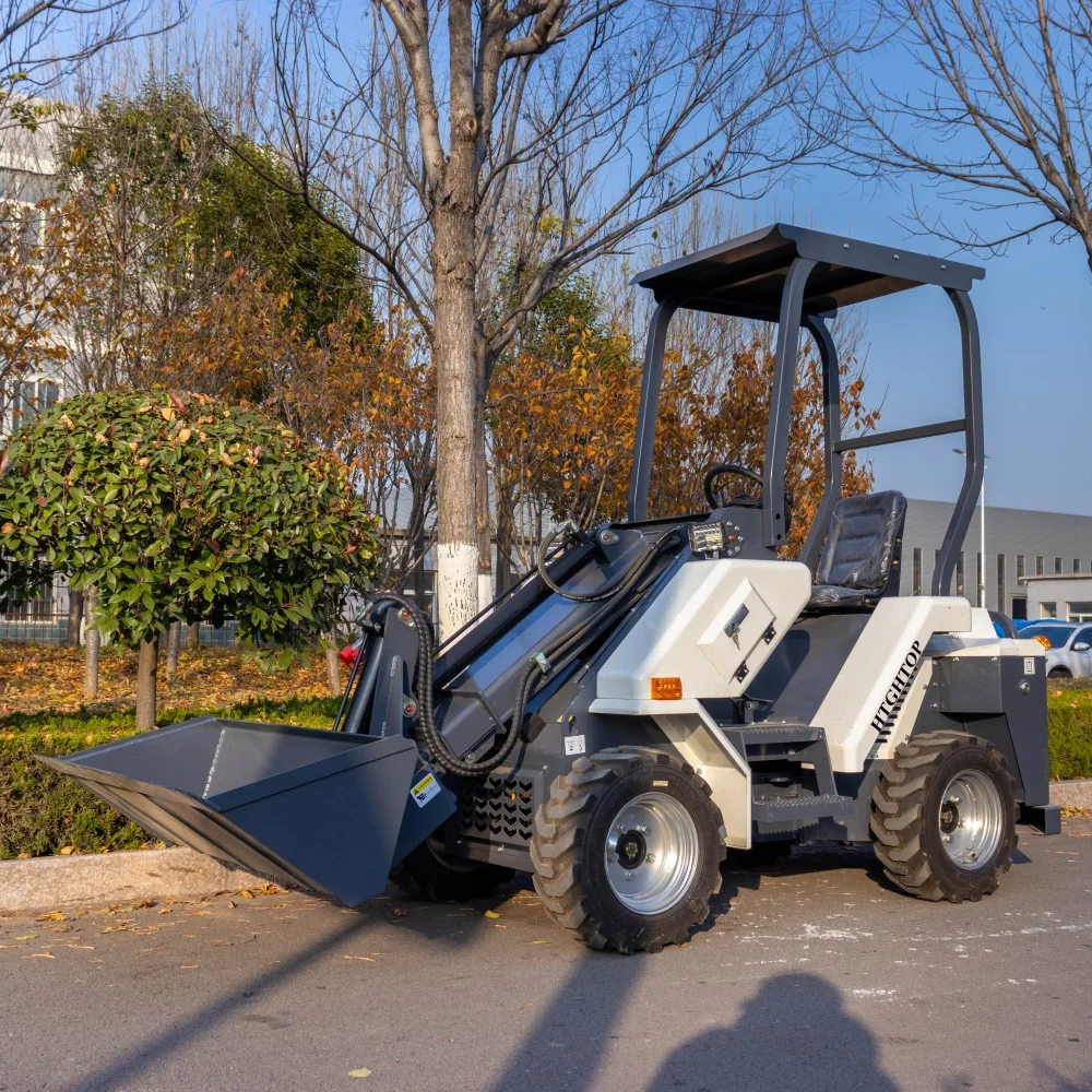 700kg 1000kg 1500kg mini truck wheel skid street loader with attachments Diesel Engine Front Loader With Forks