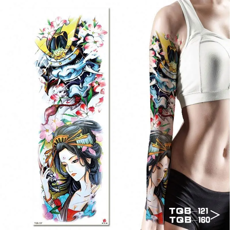 
 Dinosaur Waterproof Men Flash Wolf Arm Temporary Tattoos Stickers  