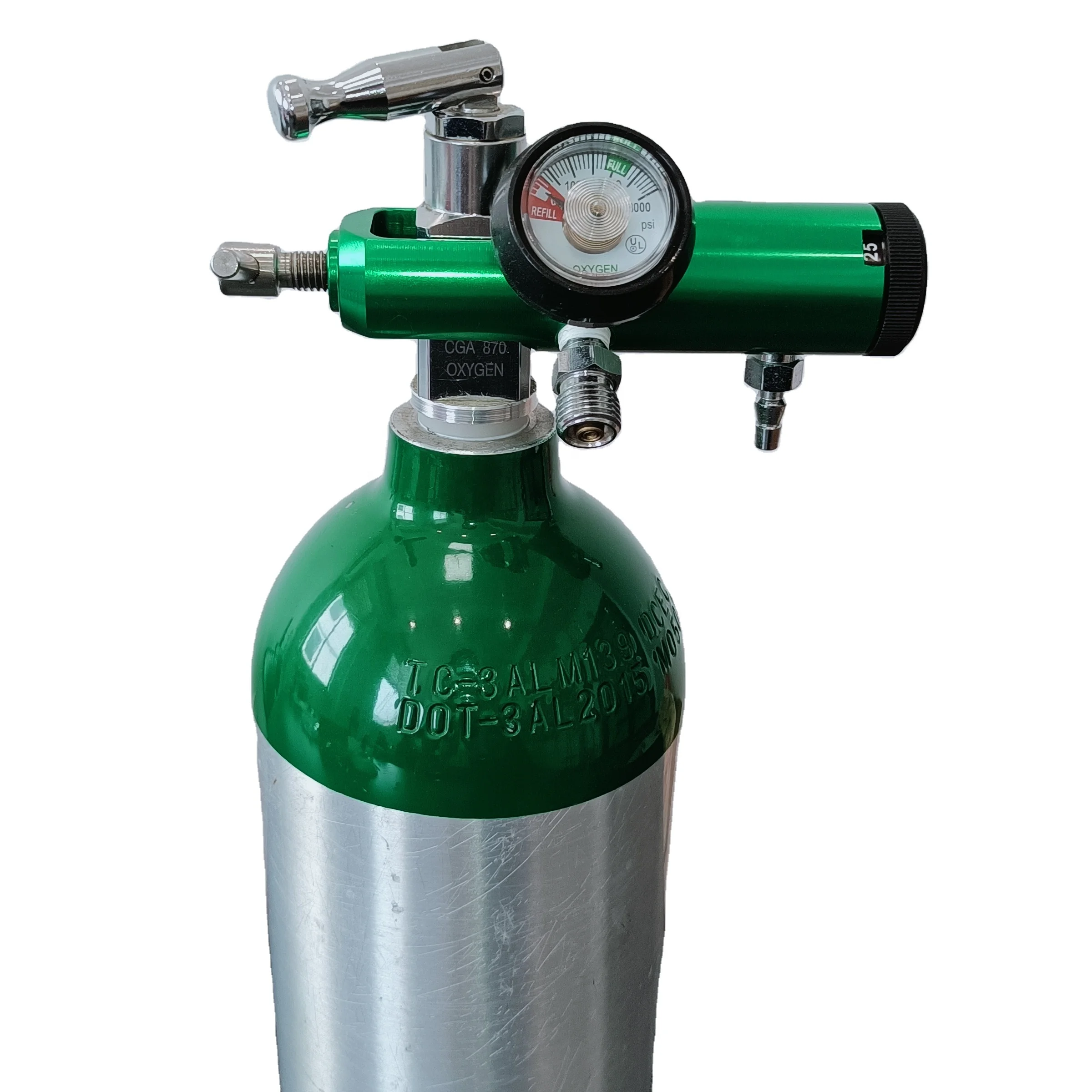 MCARE   Click-Style EMS Regulator  Medical Oxygen Pressure  Cylinder Regulator for Oxygen Cylinder