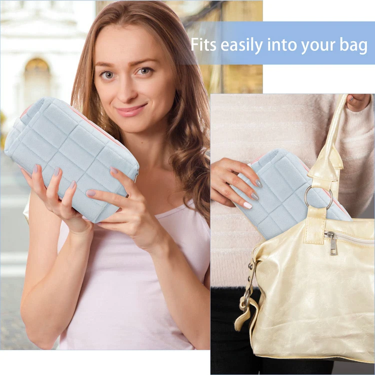 Makeup Checkered Cosmetic Bag Green Makeup Pouch Travel Toiletry Bag Organizer Cute Makeup Brushes Storage Bag for Women