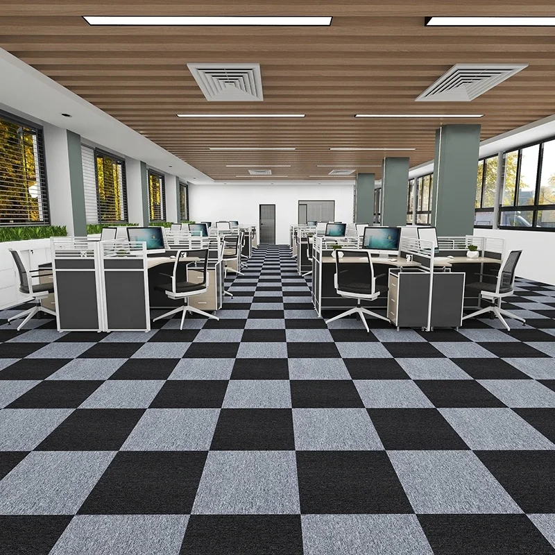 High Quality Cheap Office Carpet 100% PP Modular Tufted  Bitumen Backing Commercial Room Carpet Tiles 50*50cm
