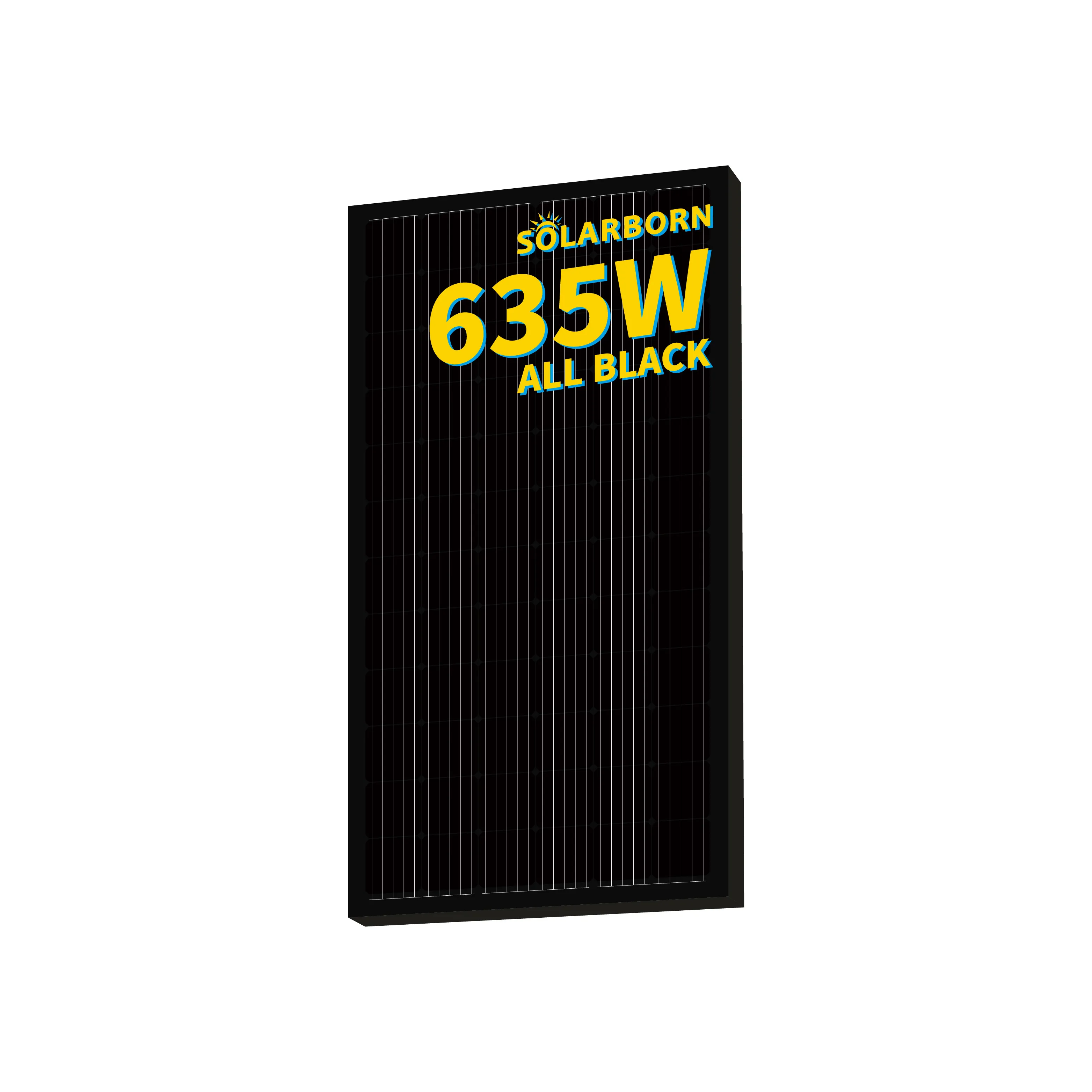 Solarborn competitive 635 watt all black monocrystalline solar panels buy online
