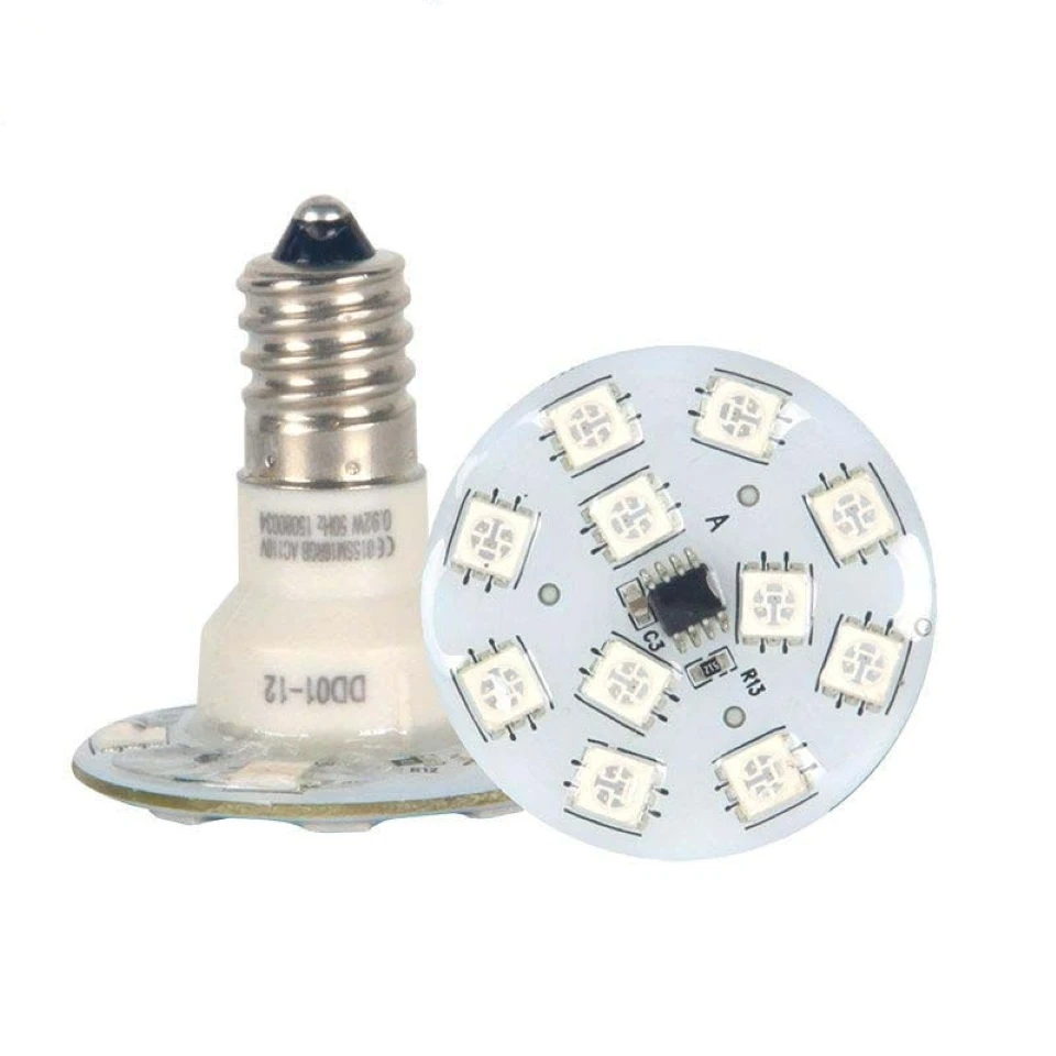 RGB E14 светодиодные лампы для развлечений 24 В/60 В/110 В/220 В 16 SMD rgb автомобильное светодиодное освещение Fair декоративное