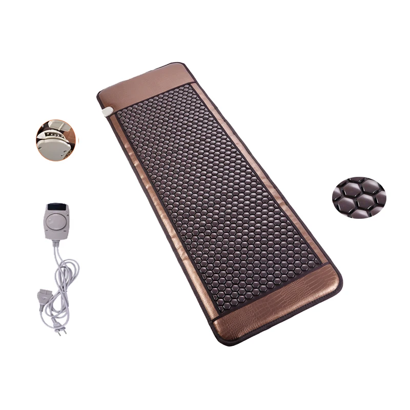 Nugar Best Tourmaline Heating Mat Spa Beauty New Style Far Infrared Thermal Stone Mattress Physical Therapy Massage Pad