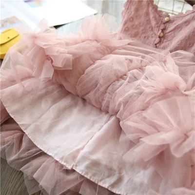 Children Formal Clothes Kids Fluffy Cake Smash Dress Girls Clothes For Christmas Halloween Birthday Costume
