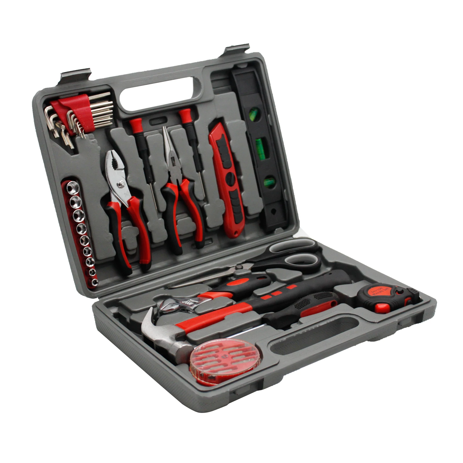 43 PCS Socket Wrench Kits Auto Repair Tool Socket Ratchet Spanner Sets For Home Hardware Kit Tool Boxes With Plastic Box Vde