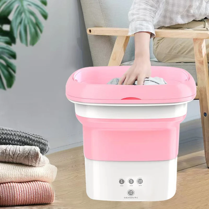 travel portable mini folding wash machine automatic small underwear washer dryer laundry machine