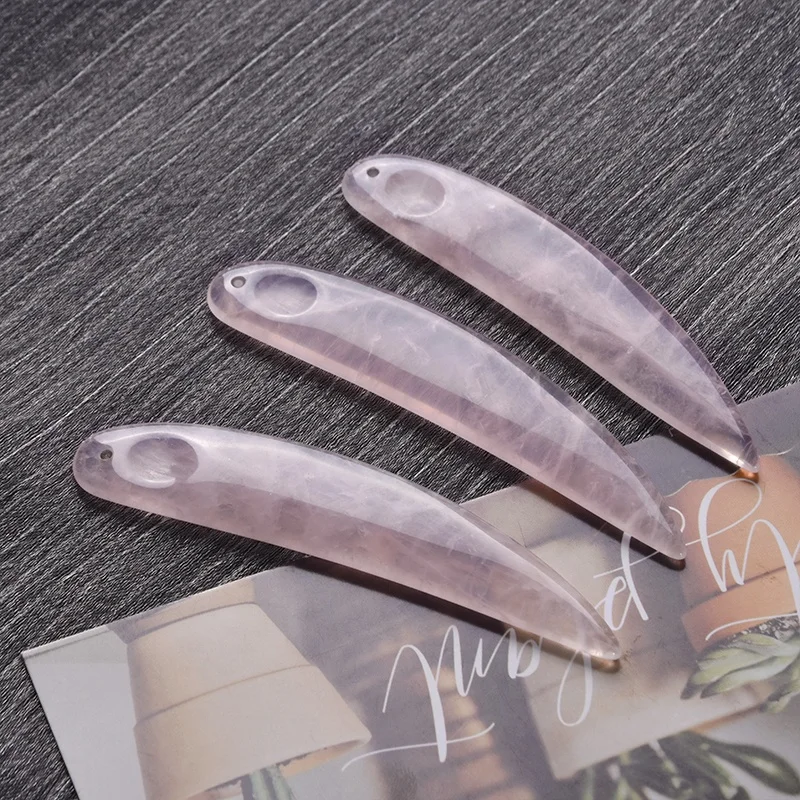 Hot Selling Gua Sha Spoon Personal Care White Green Pink Makeup Spatula Custom Natural Rose Quartz Jade Facial Cosmetic Spatula