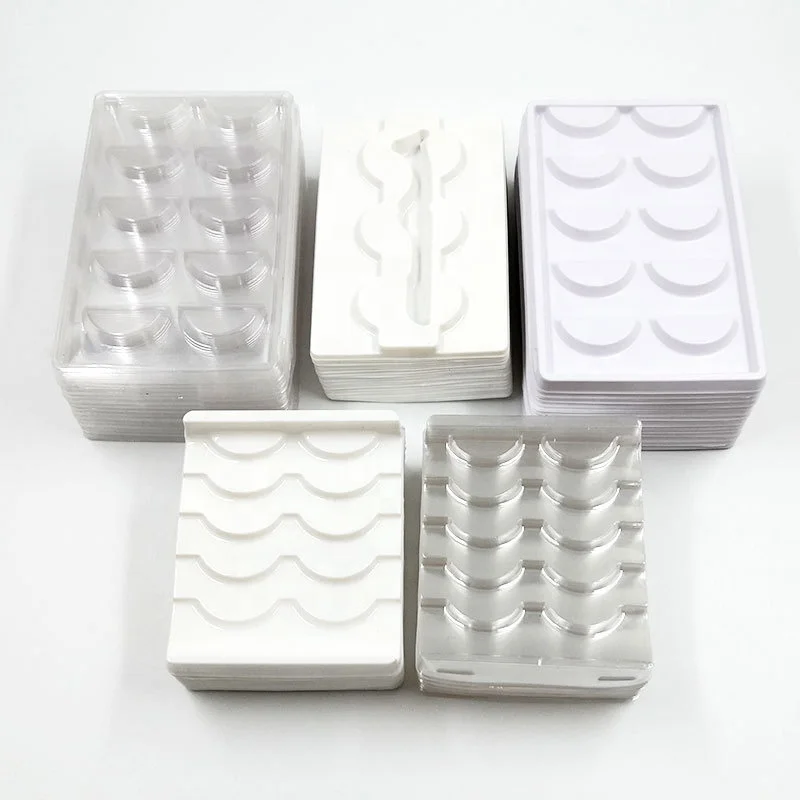 3 Pairs 5 Pairs Eyelashes Holder False Eyelashes Packaging Box Eyelash Tray Plastic Packaging