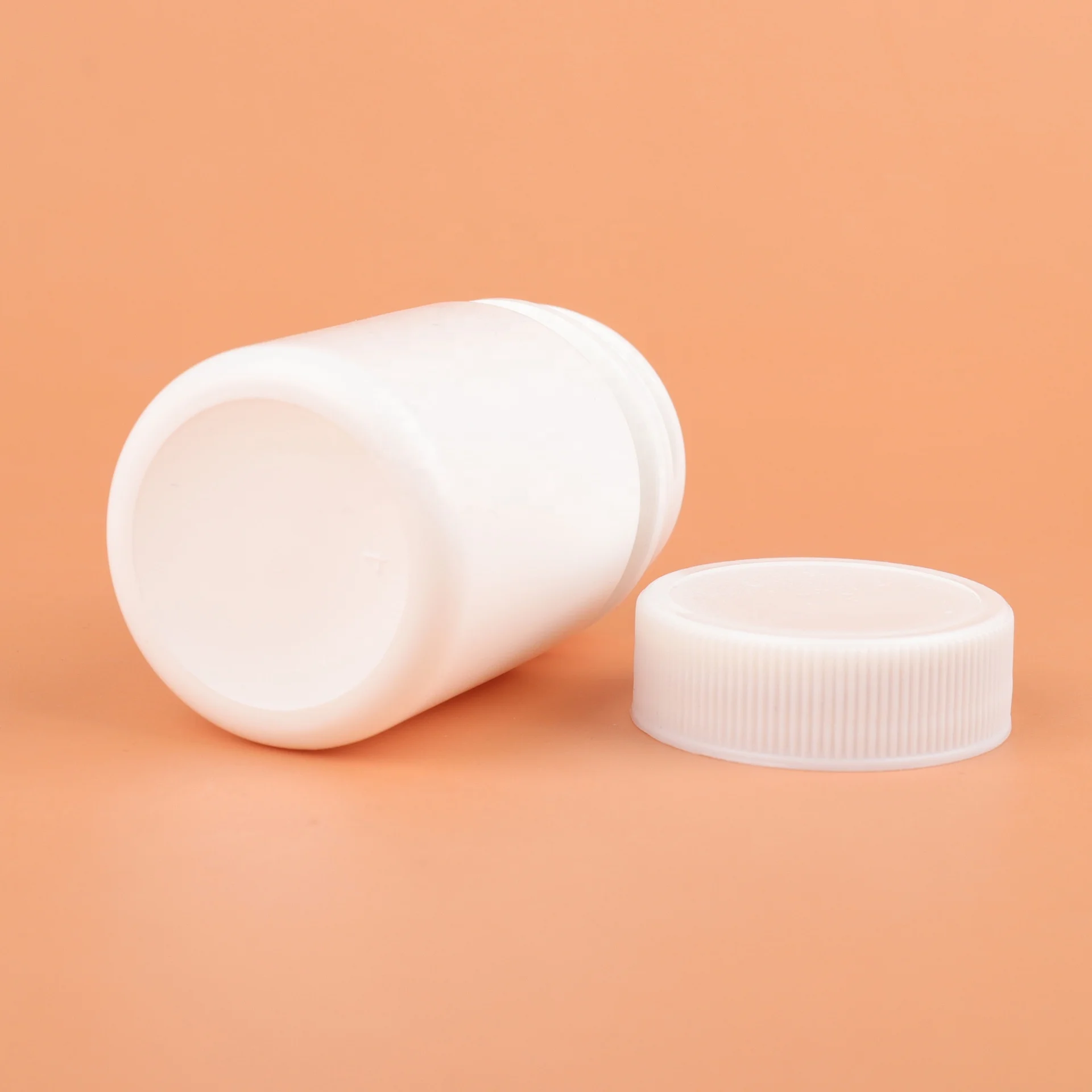 Pharmaceutical use HDPE/PET plastic bottle with screw lid for pill packaging