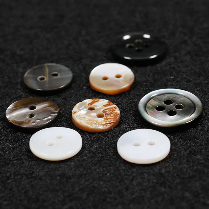 ABPF Высокое Качество Пользовательский логотип натуральная оболочка пуговицы белые речные пуговицы для рубашек пуговицы