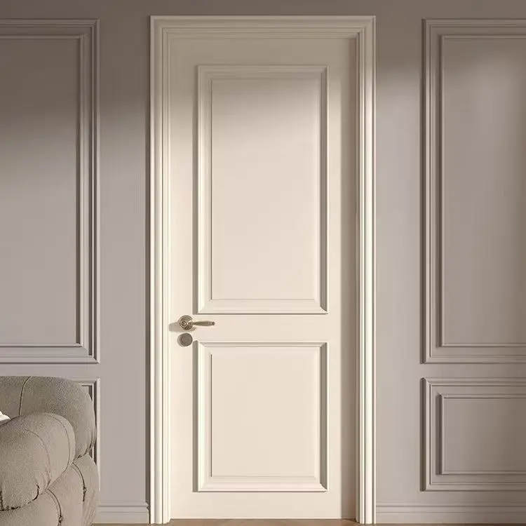 Hot Selling Internal Doors Wood Paint Colors Wood Room Waterproof Mdf White Primer Door For Bathroom Houses