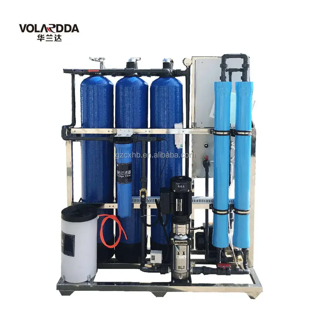 500LPH Volardda Distilled Pure Water Treatment Machine Plant Industrial Reverse Osmosis RO Drinking Water Purifier Filter