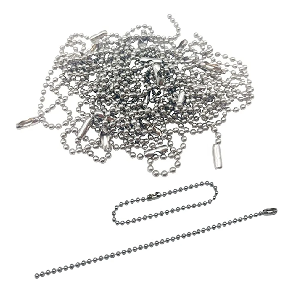 Welcomed steel iron silver color via nickel plated pre cut ball chain used to hold like key and toy