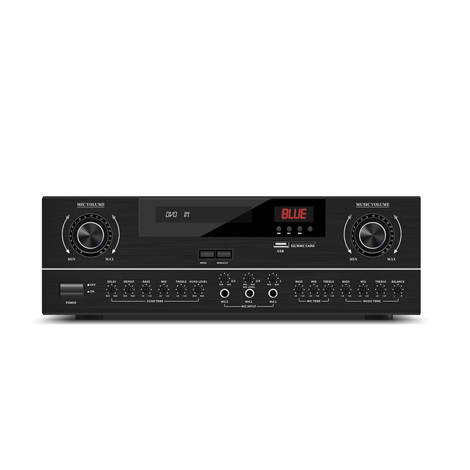 MA series DSP Echo Power Amplifier class ab 400W home theater Reverb effect