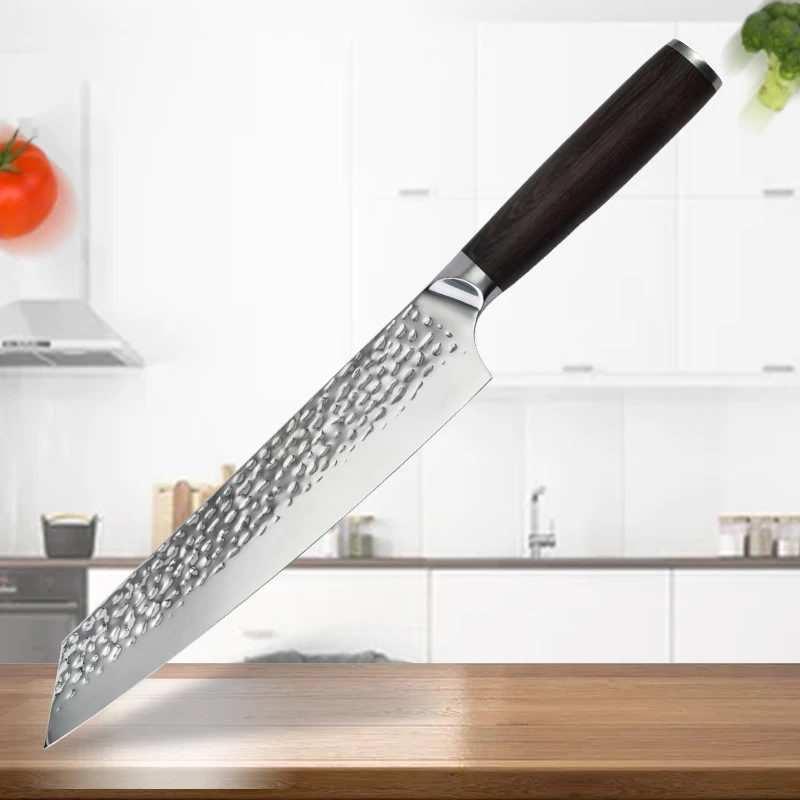 9 дюймов 5cr15MoV стальной нож Kiritsuke с деревянной ручкой венге Yangai лосось сашими суши ножи кухня шеф-повара