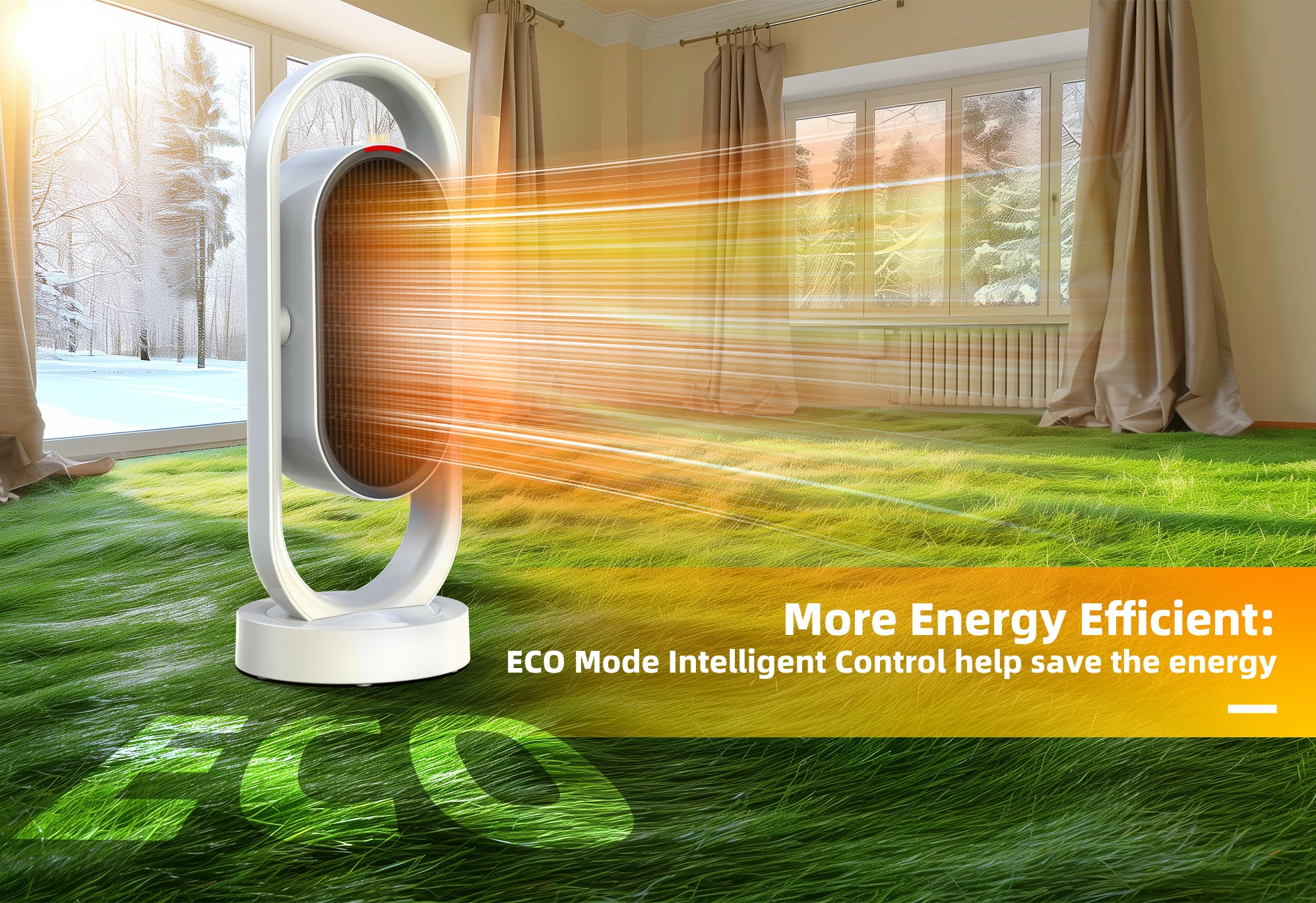 OEM Factory 2000w Heating & Cooling Appliances Plug In Ptc Ceramic Fan Small Room Electromagnetic Ceramic Heater Guangdong