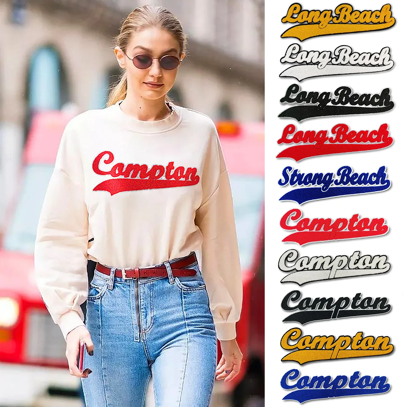 Luxury Embroidered Iron Logo On Chenille Letter Patches Embroidered Chenille Patch Chenille Letters For Bag Hat Clothing