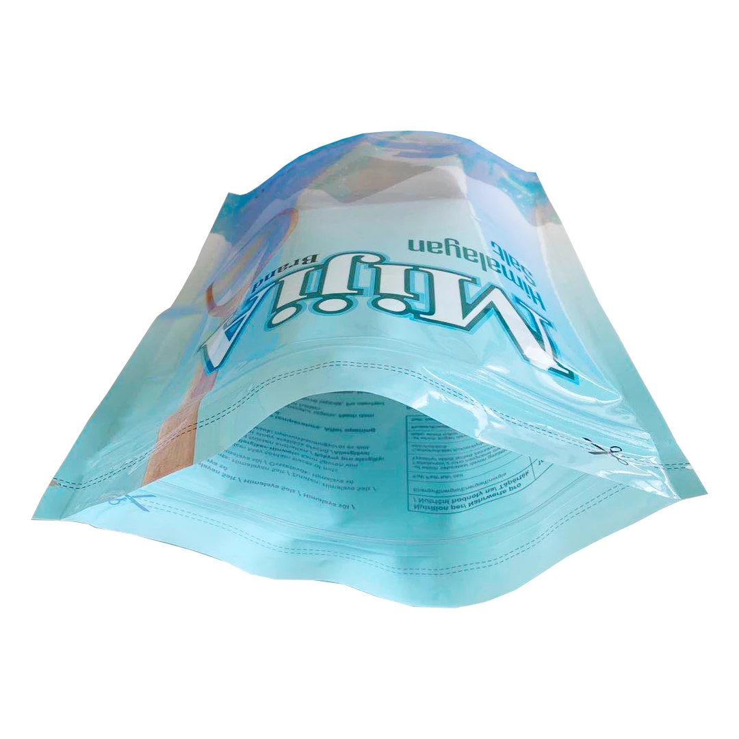 
Chinese Factory Customized Printed Zipper Stand Up Pouch Mylar Bags 2KG Sea Salt Packing Ziplock Bags 