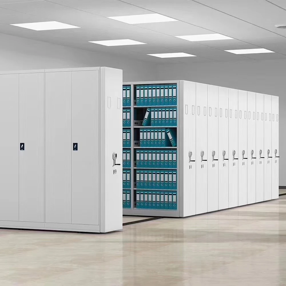 Customized Compactor shelving Special mobile shelves for library archives/Metal mobile shelf