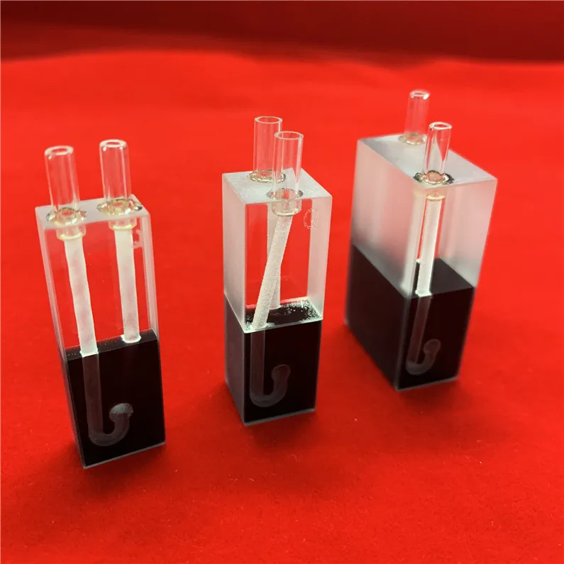 Высокая чистота черный поток стены через ячейки кварц cuvette