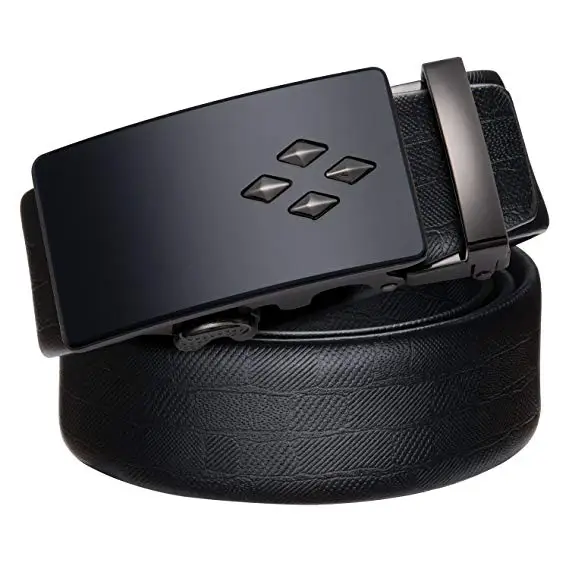 
Mens Belt Ratchet Black with 3 Automatic Buckles Alloy Genuine Leather Belt Mens Belt Ratchet Black with 3 Automatic Buckles Alloy Genuine Leather Belt