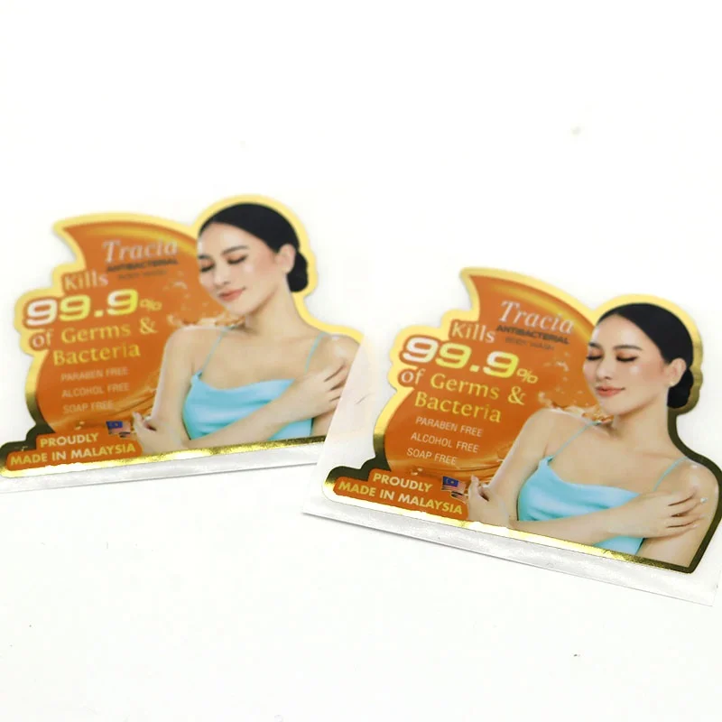 Printing Custom Adhesive Shampoo Bottle Pet Label Stickers Private Sticker Partial Glue killed label For Skin Care
