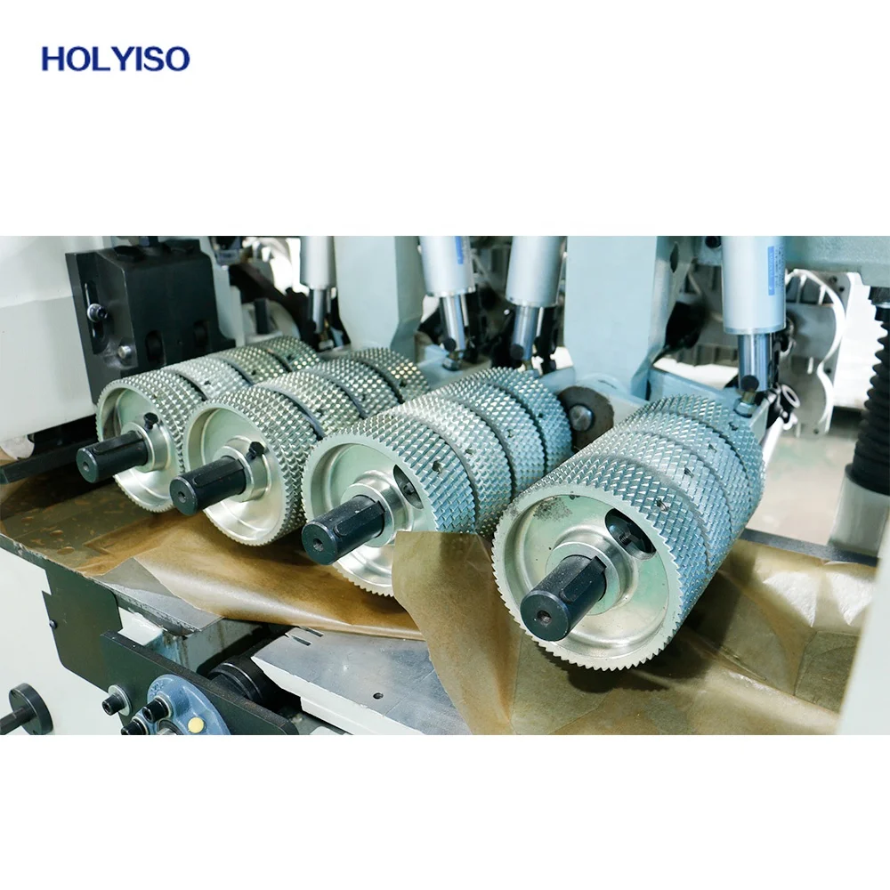 HOLYISO KI9330 2 sided planner machine solid wood board double side planer with multiply rip saw