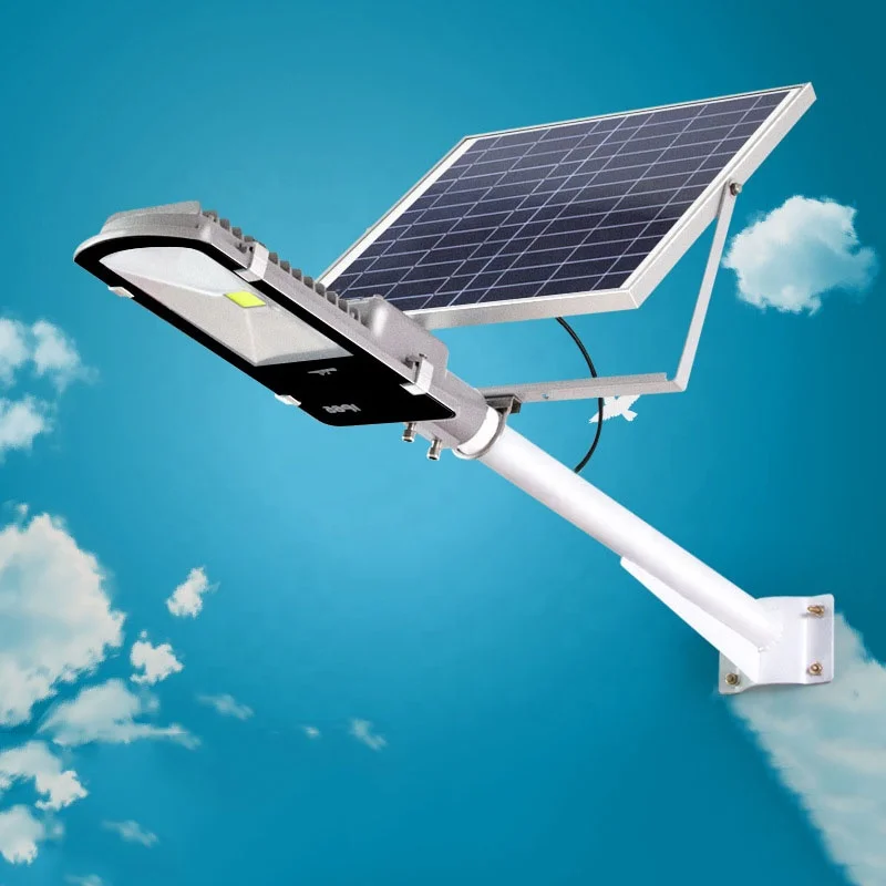 12v dc all in two solar led street lights with solar panel and battery