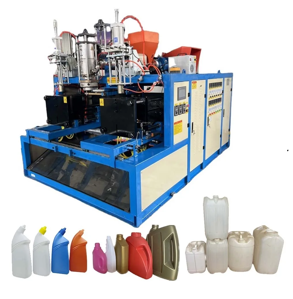 Semi automatic 1 gallon hdpe jerry can bottle extrusion blow molding machine