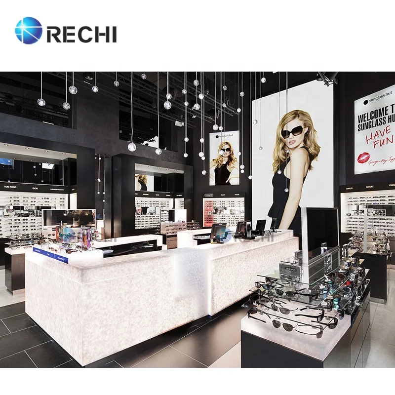 RECHI Custom Eyewear Store Fixture Display Cabinet & Shelf for Sunglasses Shop Showcase Optical Showroom Interior