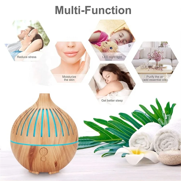 Home Scent Desktop Portable Wood Grain Electric Aroma Diffuser Essential Oil Aromatherapy Diffuser