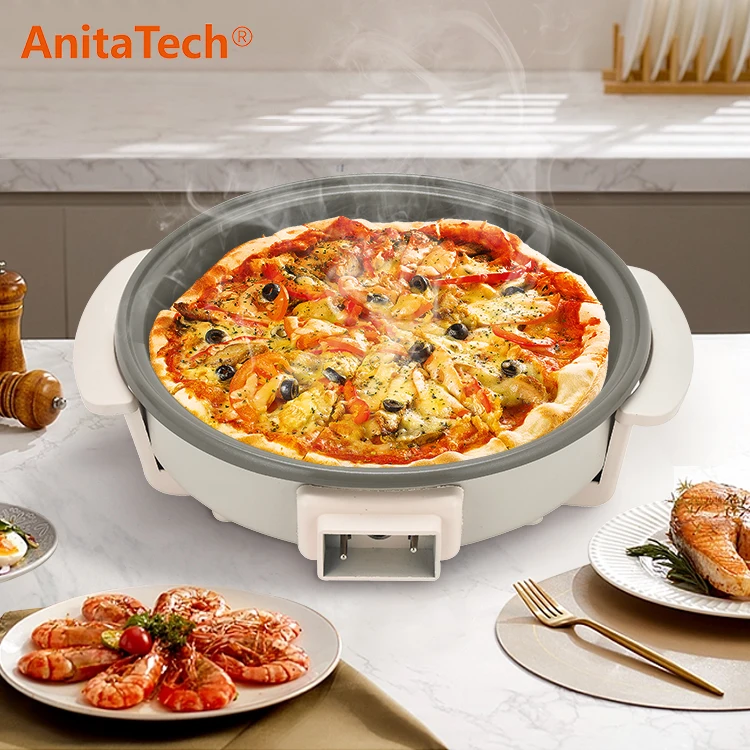 32 CM Deep 4CM Non Stick Coating Aluminum Pizza Pan Electric Frying Pan  Pots Electric Skillet
