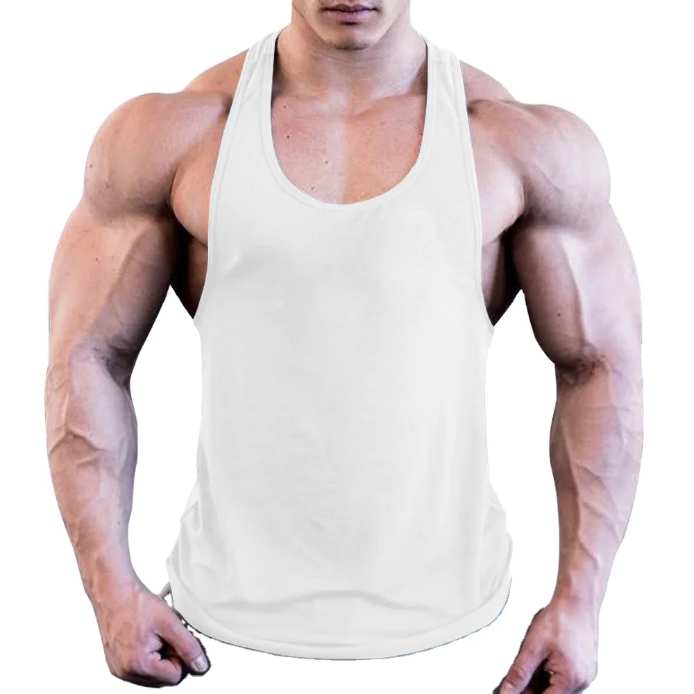 Оптовая продажа, хлопковая майка, мужские майки, майка для фитнеса, бодибилдинга, тренировок, тренажерного зала, Мужская пустая футболка