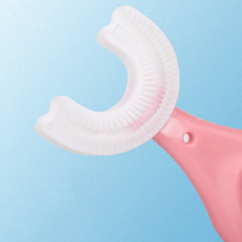 U Shape Silicone Toothbrush Teeth Cleaning Tool Silicone Baby Toothbrush baby Manual Toothbrush