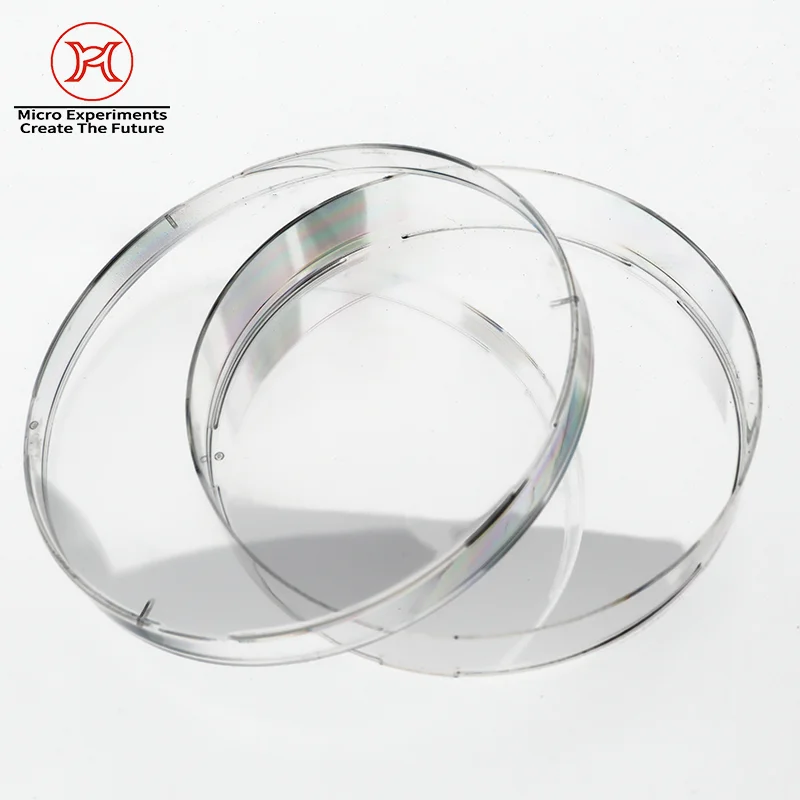 High Quality Transparent 90mm Plastic Petri Dish Cell Culture Plate for Lab
