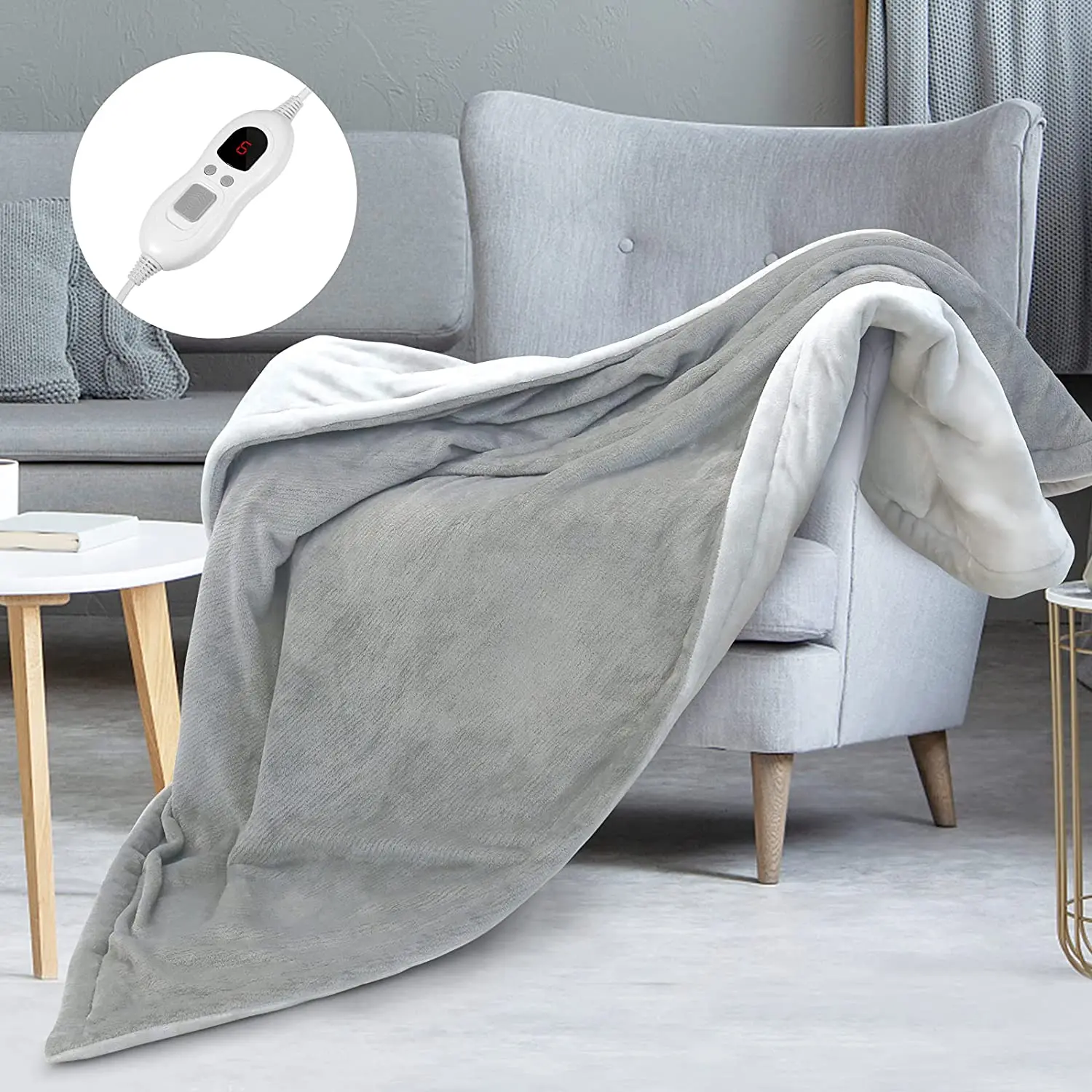 carbon fiber technique Electric Throw Cozy Heated Blanket