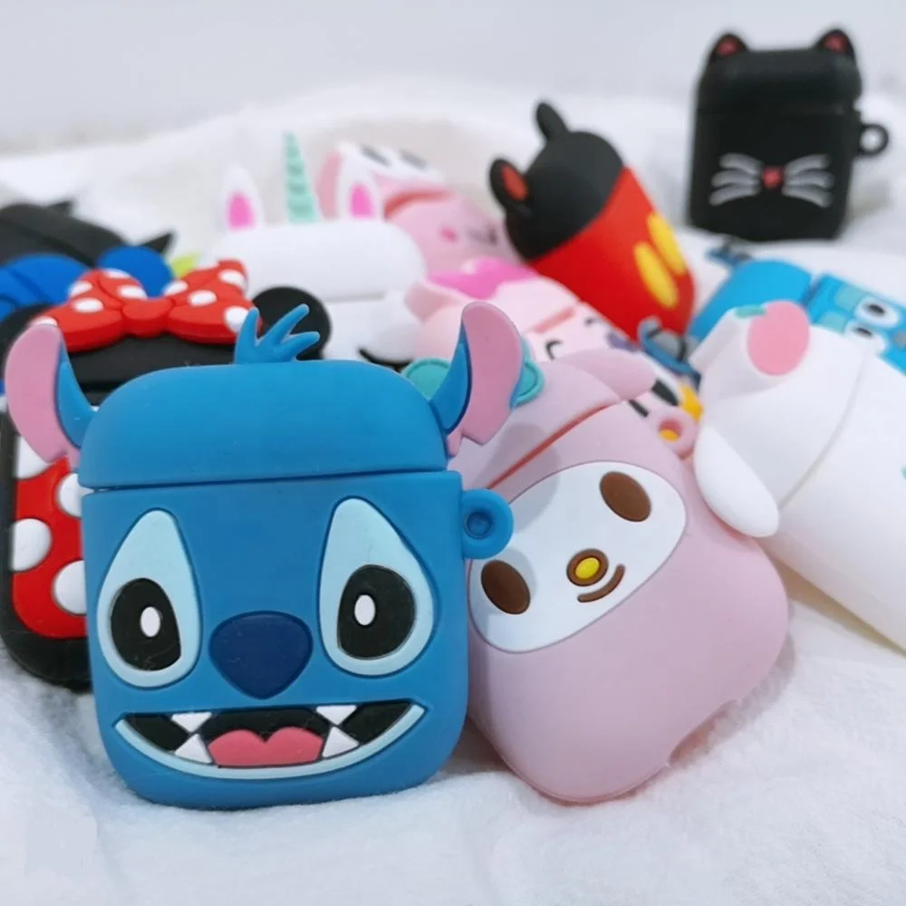 
For Apple Airpods Cases 3D Cartoon Mickey Minnie Mouse for Headphones Air pod 1 2 Charging Box Custom Protective Silicone Covers 