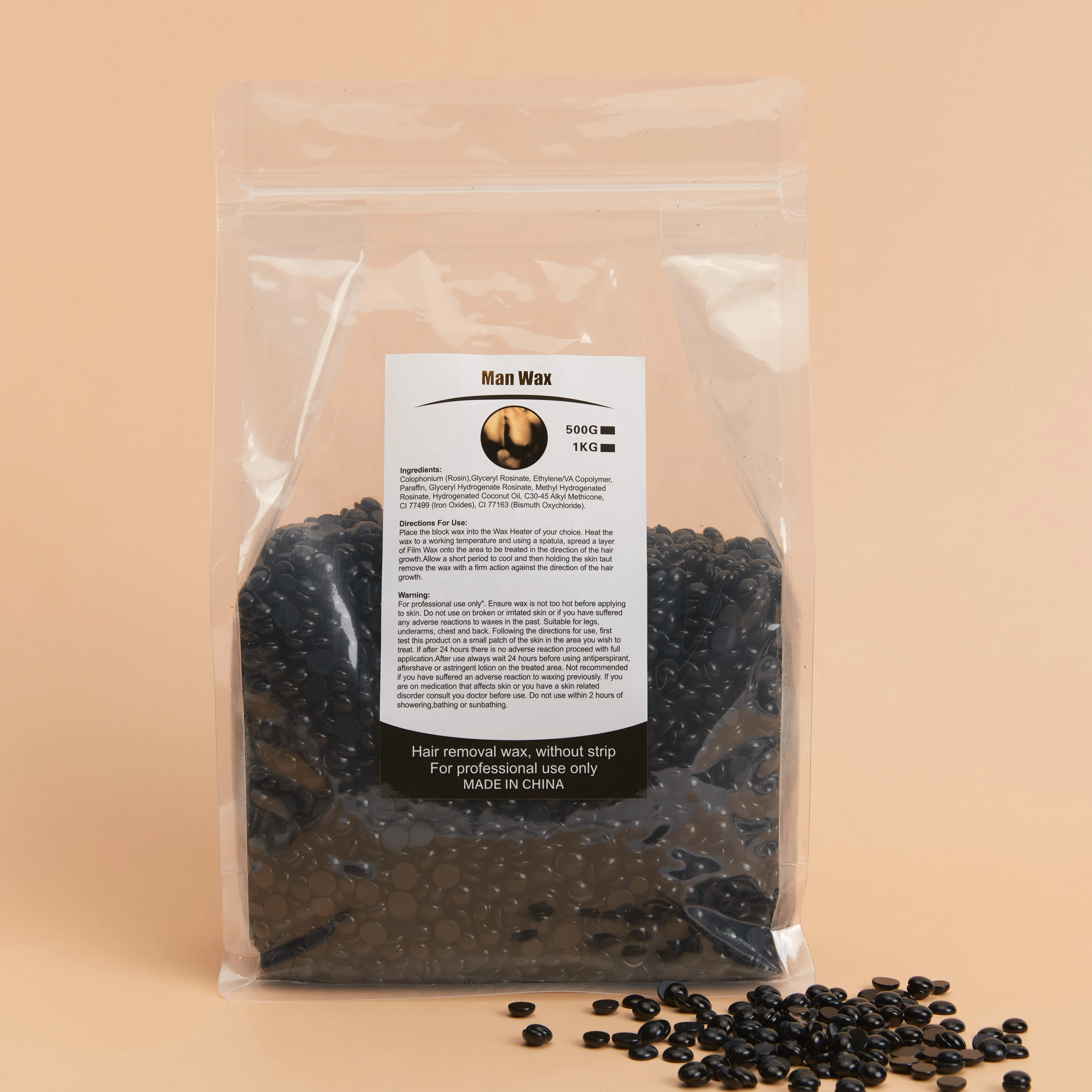 salon quality natural depilatory hard wax cire epilation Wholesale 1000g Hard Wax Beans black men thick Hair Removal