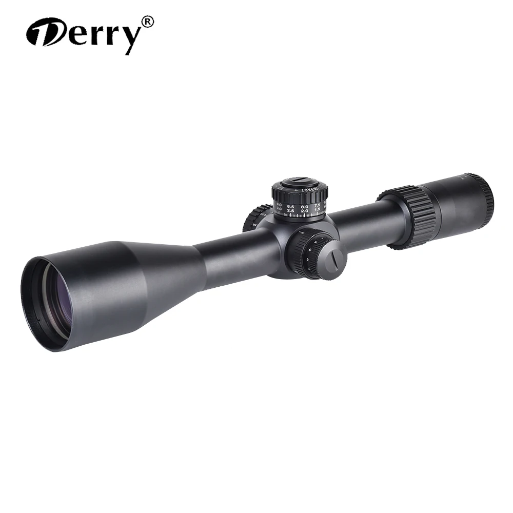 Derry 5-25x56 Long range scope mil dot reticle red illuminated riflescope