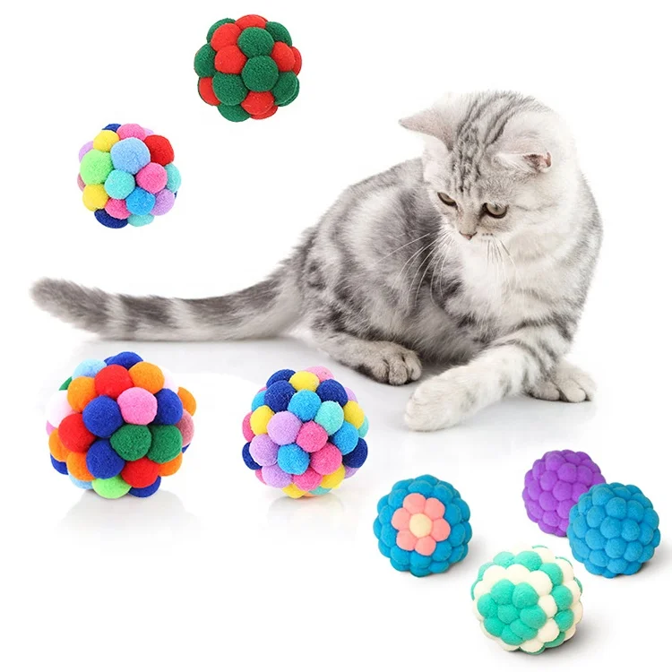 2023 Interactive Chewing Cat Feather Toy Bell Squeaky Toy Cat Toys Ball