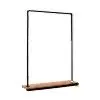 Iron Pipe Display Stand Racks For Clothing With One Wood Shelf Clothes Rack Hanger With Wheels