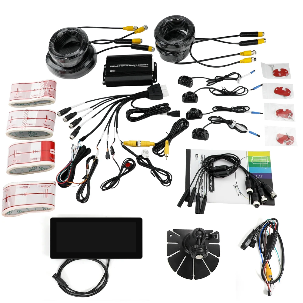 10.25inch touch screen control  3d 1080p Ahd Signal Super Night Vison 360 Bird View System For Bus Or Truck