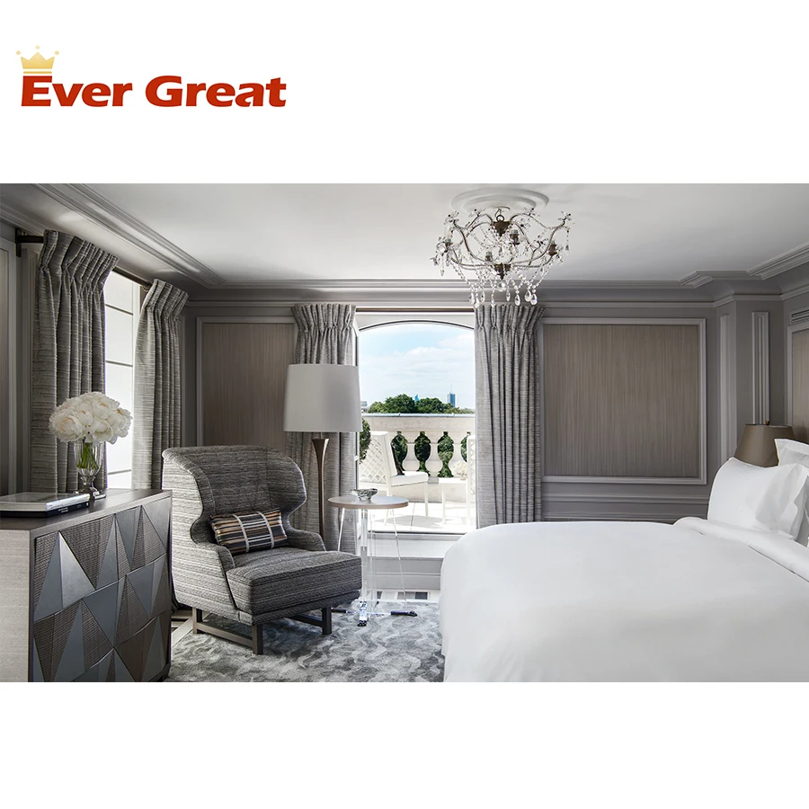 HDB-140 European Style Luxury Wooden Hotel Bedroom Furniture Set With