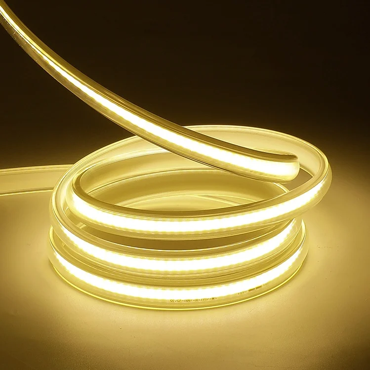 Оптовая продажа, Светодиодная лента cob 15 Вт, 230 В ip67 50 м, водонепроницаемая двухстороная лента