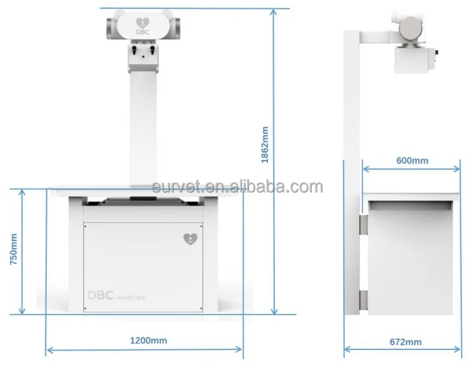 EUR PET Best Price Digital X-Ray Flat Panel Detector Veterinary Equipment Practical 32KW Veterinary X-Ray Machine